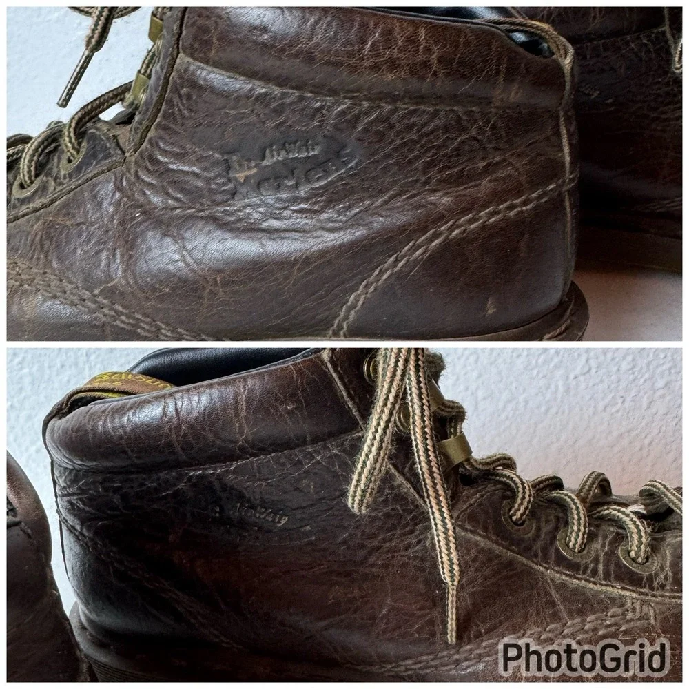 Dr. Martens Boots 10937 Womens 10 Men's 9‎ Y2K Chunky Leather Brown Lace Up